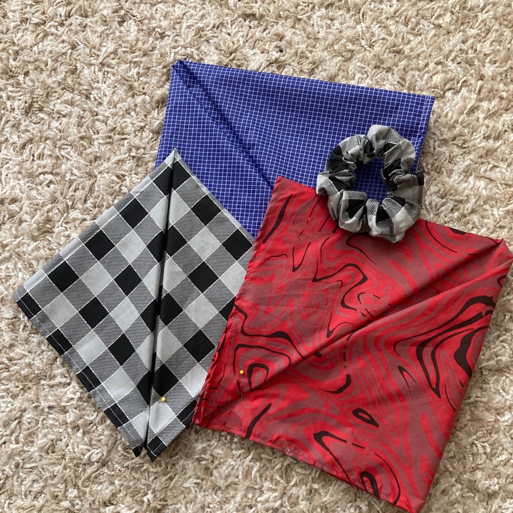 Dog Bandanas and scrunchies!